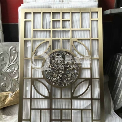 清远精雕客厅工艺品制作加工 铝雕屏风来图定制 铜精雕屏风花格