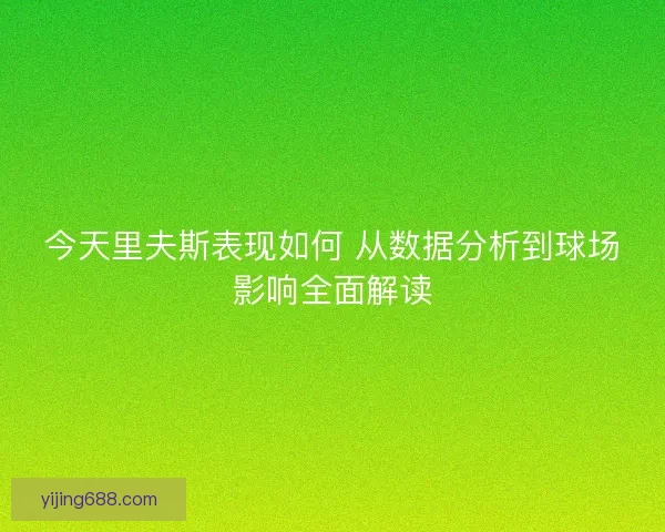 今天里夫斯表现如何 从数据分析到球场影响全面解读