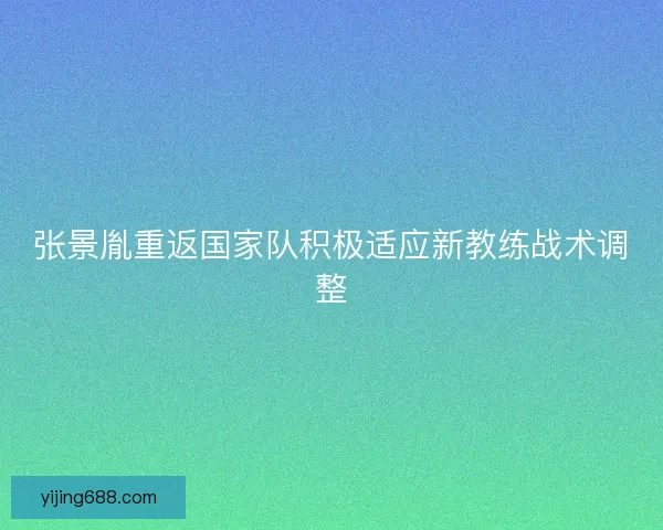 张景胤重返国家队积极适应新教练战术调整